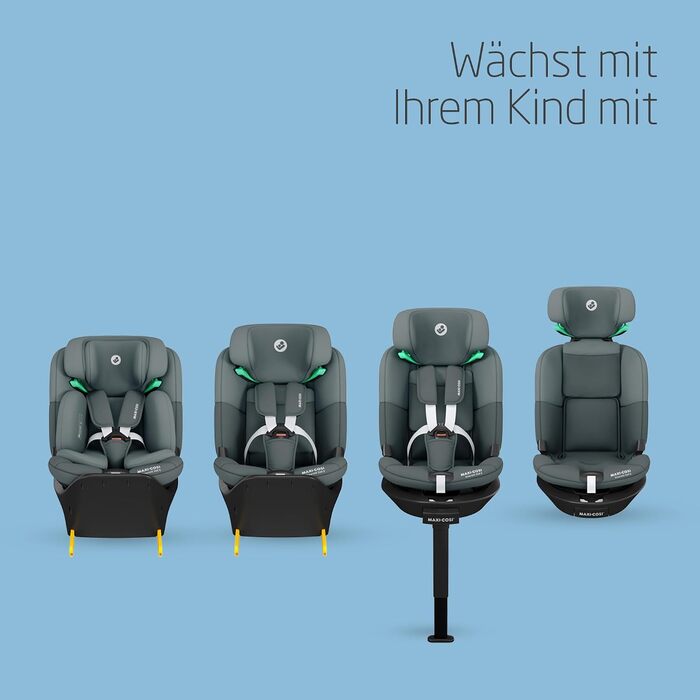 Дитяче автокрісло Maxi-Cosi Emerald 360 S i-Size з ISOFIX, для дітей від 40 до 150 см (Tonal Graphite)