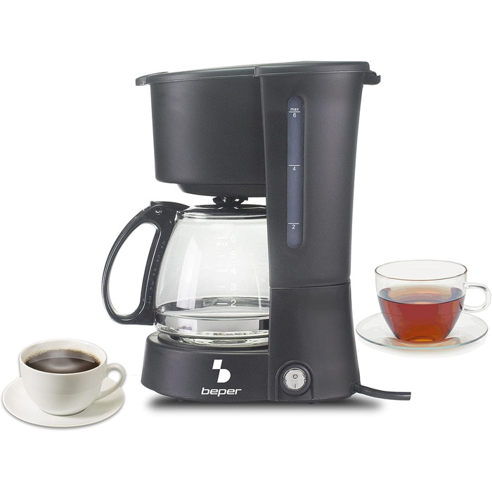 Кавоварка BEPER BC.060 Americano 600 мл, ABS, чорна