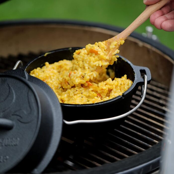 Чавунний казанок BBQ-Toro Dutch Oven Premium Serie з кришкою та ніжками, 1.8 л, попередньо обсмажений (preseasoned)