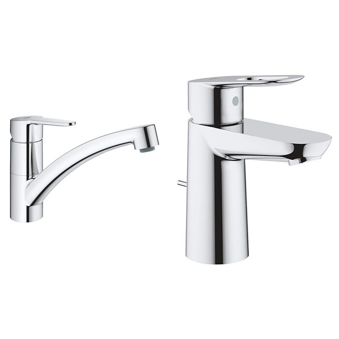 Змішувач кухонний GROHE Start Eco з плоским виливом, поворотний на 140°, хром (31685000)