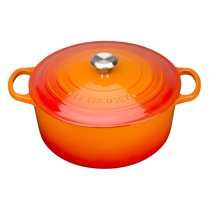 Каструля/жаровня з кришкою 24 см, помаранчева Signature Le Creuset