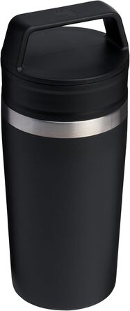 Термокружка Stanley Cafe 0.35L: 4 години гаряче, 5 годин холодне - нержавіюча сталь, для кави з собою, чорна