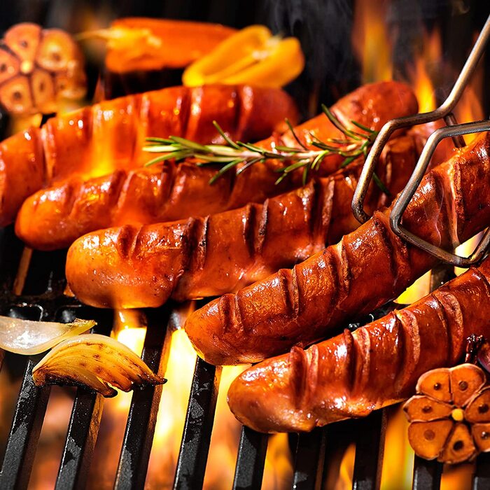 Гриль-решітка з чавуну 54x34 см прямокутна для BBQ, газового та вугільного гриля, плита-решітка для мангалу та каміна