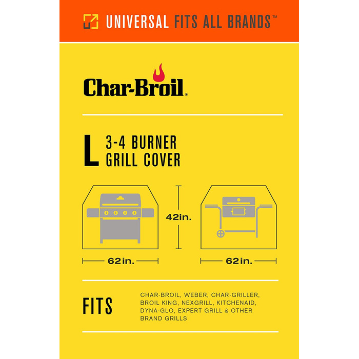 Чохол для гриля Char-Broil 3-4 конфорки, великий, водостійкий, зелений