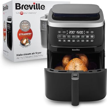 Фритюрниця з гарячим повітрям Breville Halo Flexi 7 л, функція парового приготування SteamFry