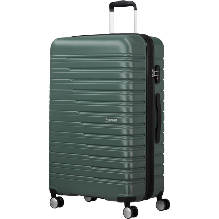 Валіза American Tourister Flashline Spinner L 78 см, 100/109 л, зелена (Dark Forest), жорсткий корпус