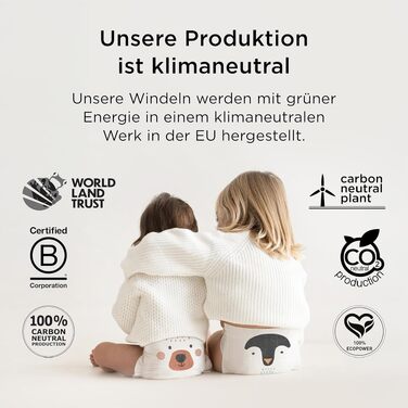 Преміум підгузки для новонароджених Kit & Kin, розмір 1 (2-5 кг), гіпоалергенні та веганські, 152 шт