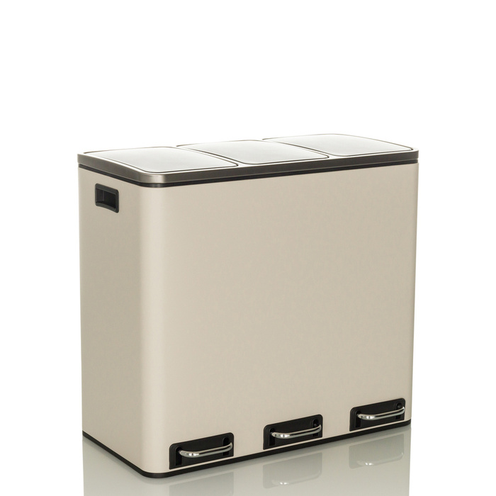 Збірник відходів / Система сортування відходів CLEAN IX 54L (3x18L) Сталь бежева hjh ОФІС