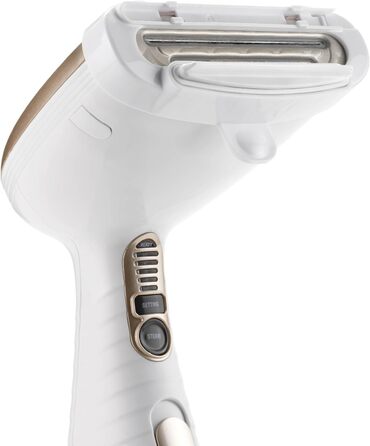 Ручний парогенератор Conair Turbo ExtremeSteam 25 г/хв, 5 режимів, швидкий нагрів, 3 насадки для делікатних і щільних тканин, білий/бежевий, EU