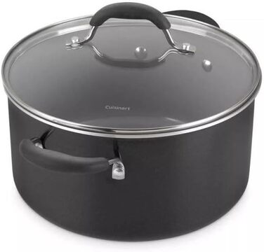 Набір посуду Cuisinart Ceramica XT 11 предметів: каструлі, сковороди, сотейник, пароварка, антипригарне керамічне покриття з титановим зміцненням, без PTFE, PFOA та PFAS, чорний