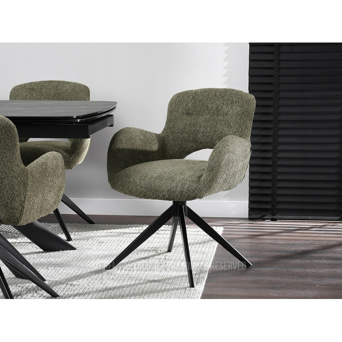 Стілець Mebel-Partner, оббивка тканина, зелений, 1 шт.