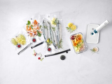 Вакуумний стартовий набір ZWILLING Fresh & Save, 7 предметів, скло, контейнер, помпа і пакети, La Mer