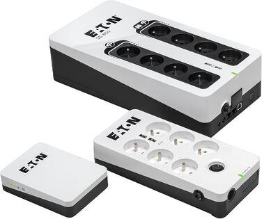USV Eaton 3S Mini 36W для роутерів, камер та Smart Home - 9/12/15/19V DC, Білий/Чорний