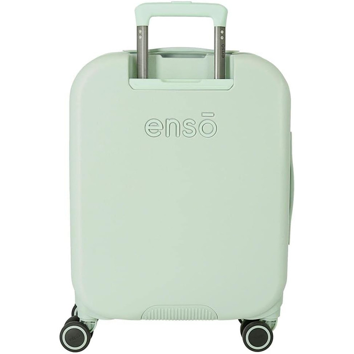 Кабінний чемодан Enso Annie Green 40x55x20 см, жорсткий ABS, TSA-замок, 37 л, 4 подвійні колеса, м'ятний, ручна поклажа