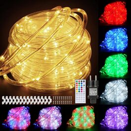 LED гірлянда-шланг StarryEver 15 м для вулиці та дому, 150 LED, IP68, 16 кольорів, з пультом, для саду, балкона, кімнати