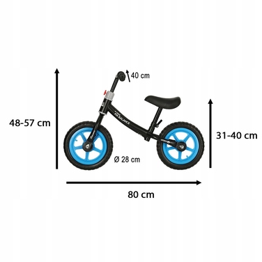 Беговел Trike Fix Balance, чорно-синій, легкий, для зросту 80-108 см