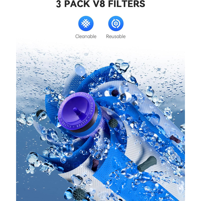 Акумулятор Morpilot V7 8000mAh для пилососа Dyson V7 SV11 Animal, Motorhead, Pro, Trigger, Fluffy + 3 фільтри