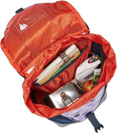 Дитячий рюкзак VAUDE Puck 10 л для хлопчиків і дівчаток, туристичний, водонепроникний, з дощовиком і лупою, синій/пастельно-ліловий