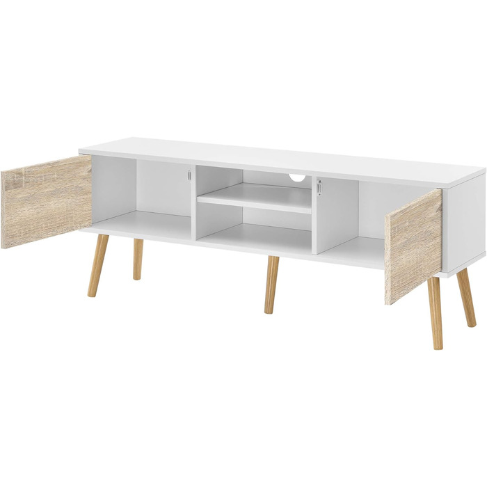 ТВ-тумба [en.casa] Eskilstuna з шафками та полицями, бетон, 120x29,5x46,5 см, для вітальні та спальні