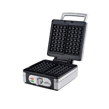 Електрична вафельниця LITTLE BALANCE 8816 Power Waffeln 1600 Вт, антипригарне покриття без PFAS, для товстих та хрустких вафель, чорна (28.5 x 21 x 14.5 см)