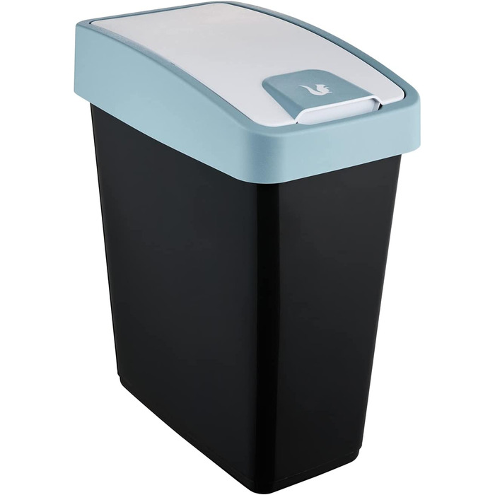 Сміттєвий бак keeeper Premium з фліп-кришкою Soft Touch 25 л, синій Nordic Blue