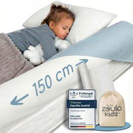 Подушка для годування Zoula Kidz® надувна, портативна (150 см) з бавовняним чохлом OEKO-TEX – для подорожей та дому