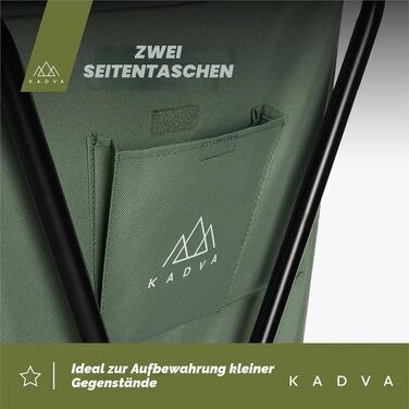 Кемпінгова шафа KADVA Camping CAMPShelf 13, полиця для відпочинку на природі, 50x60x98 см, поліестер, зелена
