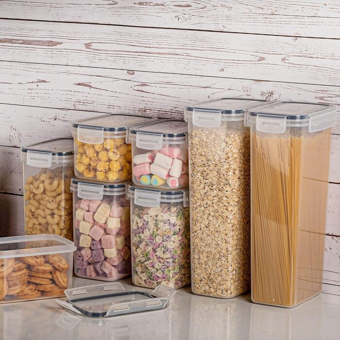 Vtopmart Набори контейнерів для зберігання продуктів з кришкою, 32 шт. BPA-free, для кухні, борошно, цукор, крупи, з ручкою та етикетками