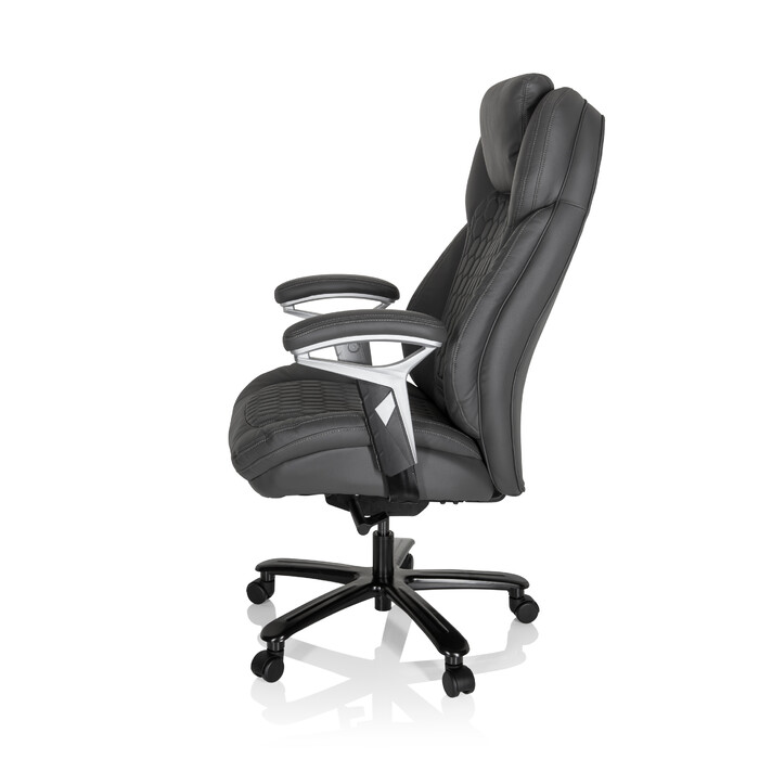 Крісло для керівника XXL PULLMANN штучна шкіра матова сіра hjh OFFICE
