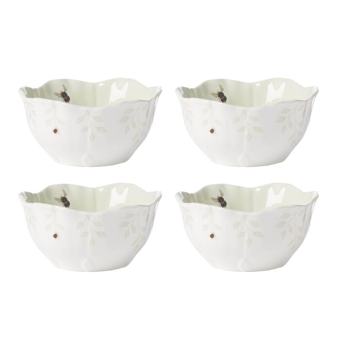 Набір десертних піал Lenox Butterfly Meadow Blumen, зелений колір, 4 шт.
