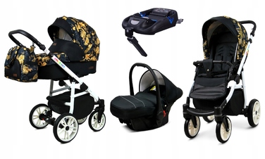Дитячий візок 4в1 BabyLux ColorLux: прогулянкова коляска, люлька, автокрісло та база ISOFIX