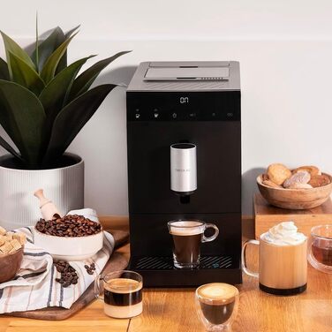 Кавомашина автоматична Cecotec Cremmaet Compact Steam: 19 бар, 1350 Вт, з капучинатором, термоблок, 1.1 л, для зерен
