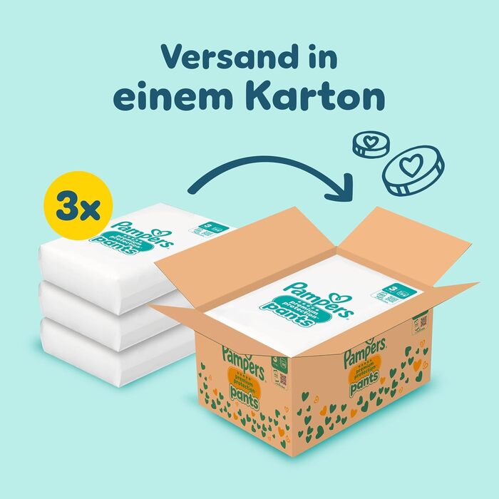 Підгузки-трусики Pampers Premium Protection Pants розмір 4 (9-15 кг), 168 шт, преміум-захист та комфорт