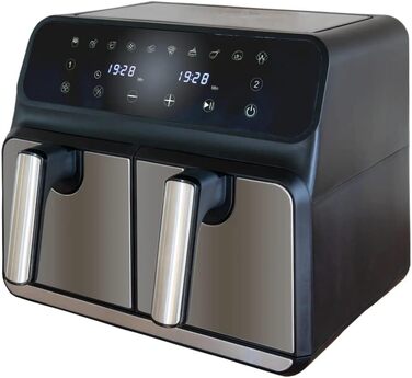 Аерофритюрниця Unold Twin Zone 58685, подвійна камера, 8 л, 1700 Вт, BPA-free, 2 кошики по 4 л, знімні решітки