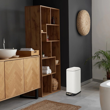 Відро для сміття / відро для сміття CLEAN SLIM 20L сталь біле hjh