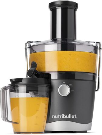 Соковитискач nutribullet NBJ100G для овочів та фруктів, холодного віджиму, 1,5 л, легке очищення, чорний, 2022