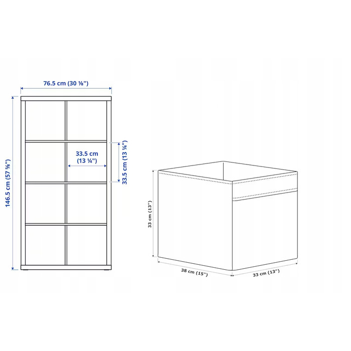 Стелаж Ikea Kallax 77x147x39 см, білий