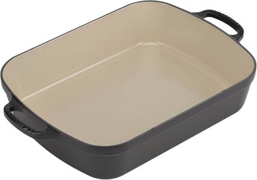 Сковорода Le Creuset Signature чавунна прямокутна, 4.9 л, для всіх плит, вкл. індукцію, чорна матова, 33 см