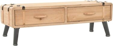 ТВ-тумба з масиву ялиці vidaXL, 120x33x35 см, низький телевізійний стіл, меблі для вітальні
