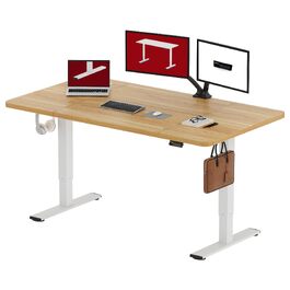 Регульований по висоті стіл SANODESK 110x54 см - Компактний стоячий стіл з анти-колізійним захистом для дому та офісу