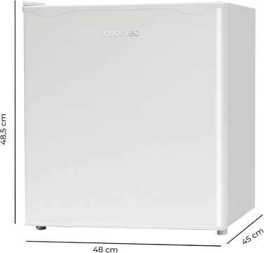 Міні-холодильник Cecotec GrandCooler 20000 L 46л, білий, тиха робота, енергозберігаючий, реверсивні дверцята, 48,7×48 см