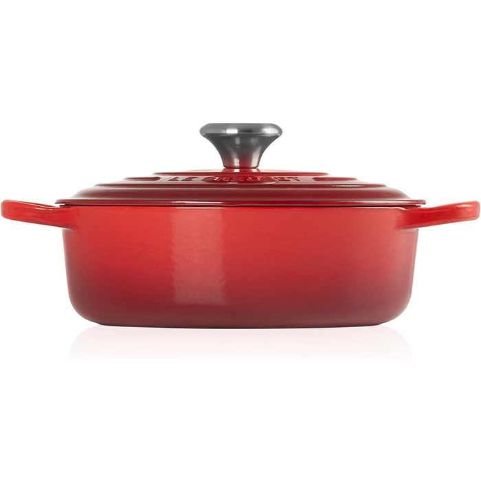 Гусятниця Le Creuset з чавуну, 24 см, вишнева, преміум якість
