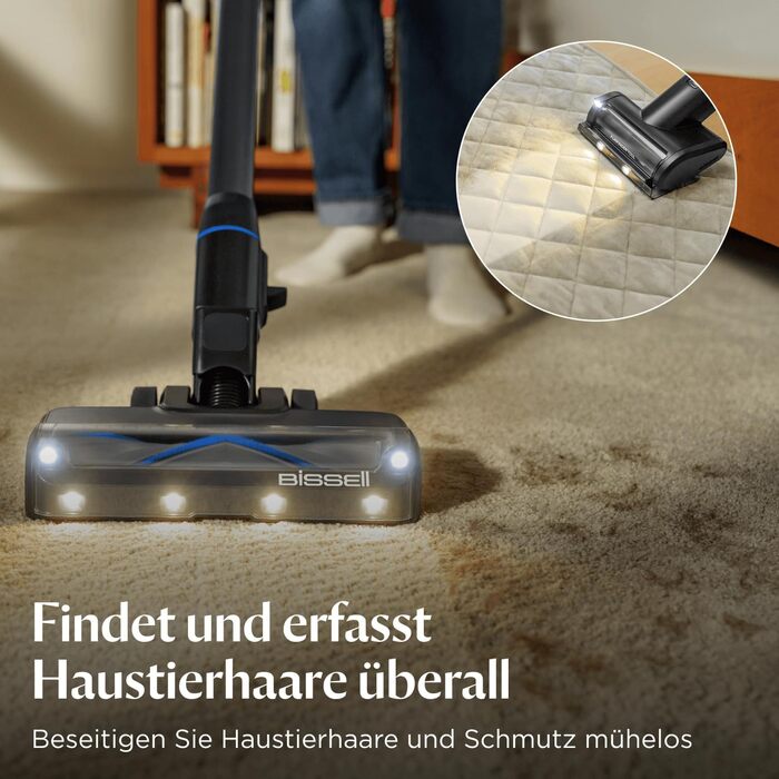 Акумуляторний пилосос Bissell PowerClean FurGuard для шерсті тварин: 280W, HEPA-фільтр, самоочисна щітка, 50 хв роботи