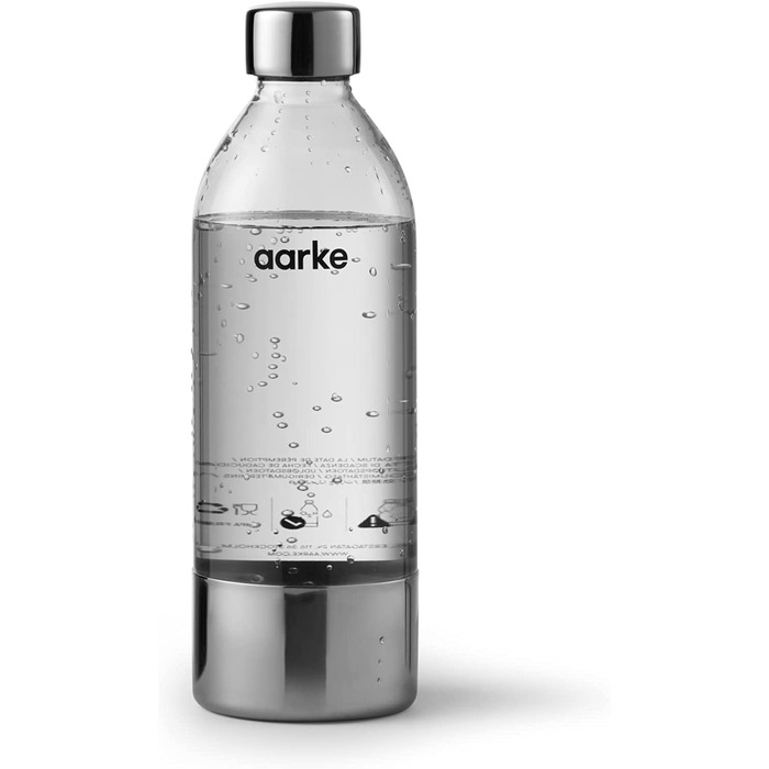 Сифон для газування води Aarke Carbonator 3 з PET-пляшкою 1л, сталевий