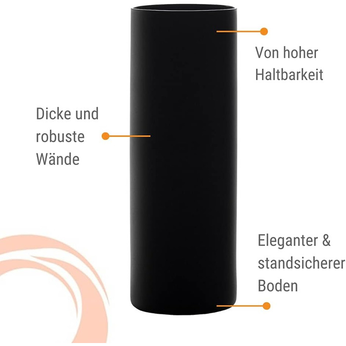 Коктейльні склянки Matte Black для коктейлів Campari Tumblers 320 мл Набір із 6 предметів Чорний Нью-Йоркський бар Stölzle Lausitz