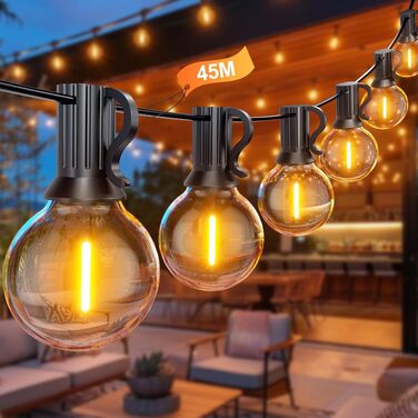 LED гірлянда вулична 45.7м 150 LED, 24V для саду, тераси, вечірок, декору