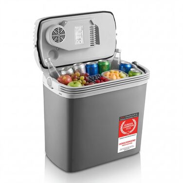 Автомобільний холодильник/термос First Austria 20л, 12/230V/USB-C PD 3.0, охолодження та підігрів, чорний/сірий
