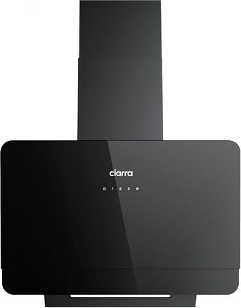 Похила витяжка для кухні CIARRA CBCS6765C A+ 60 см, білий колір, потужність 580 м³/год, з вугільним фільтром CBCF055, сенсорне керування, нержавіюча сталь та скло