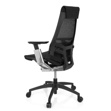 Офісний крісло GENIDIA SMART BLACK CM сітка чорний AL Chrom hjh OFFICE