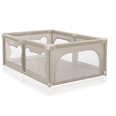 Дитячий манеж Lionelo Willow, 0-48 місяців, 120x180x68 см, сітка, 2 входи на блискавці, бежевий